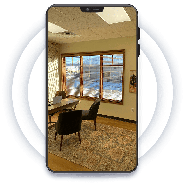 Interior treatment room at Lite Medical in Rochester, Minnesota, featuring a private and comfortable patient care space.